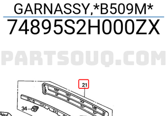 Honda 74895S2H000ZX GARNASSY,*B509M*