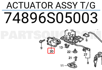 Honda 74896S05003 ACTUATOR ASSY T/G