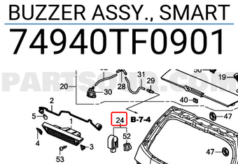 Honda 74940TF0901 BUZZER ASSY., SMART