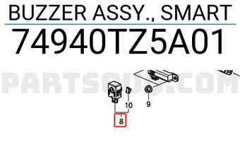 Honda 74940TZ5A01 BUZZER ASSY., SMART