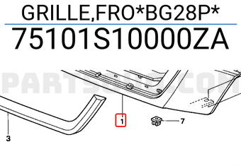 Honda 75101S10000ZA GRILLE,FRO*BG28P*