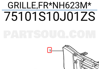 Honda 75101S10J01ZS GRILLE,FR*NH623M*