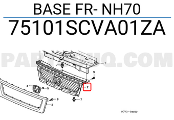 Honda 75101SCVA01ZA BASE FR- NH70