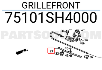 Honda 75101SH4000 GRILLEFRONT
