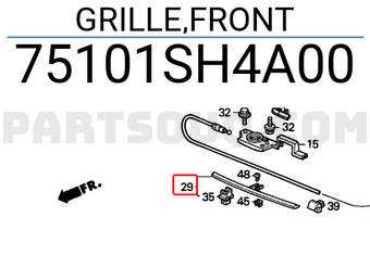 Honda 75101SH4A00 GRILLE,FRONT