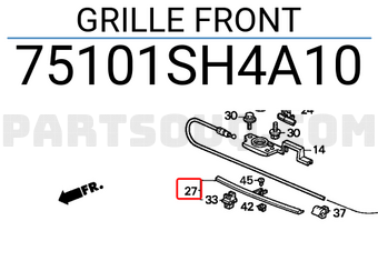 Honda 75101SH4A10 GRILLE FRONT