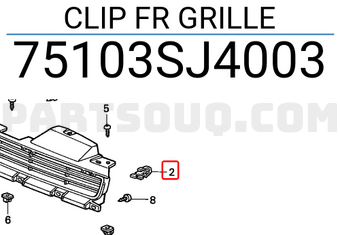 Honda 75103SJ4003 CLIP FR GRILLE