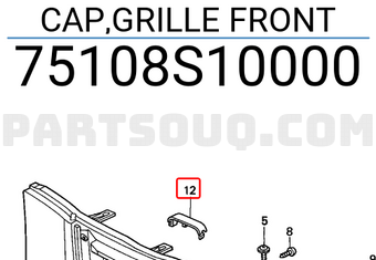 Honda 75108S10000 CAP,GRILLE FRONT