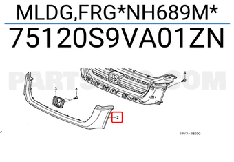 Honda 75120S9VA01ZN MLDG,FRG*NH689M*