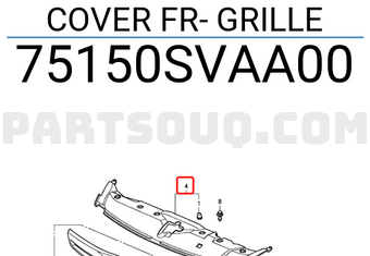 Honda 75150SVAA00 COVER FR- GRILLE