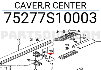 Honda 75277S10003 CAVER,R CENTER