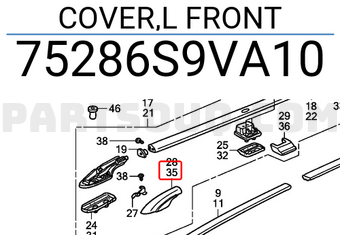 Honda 75286S9VA10 COVER,L FRONT