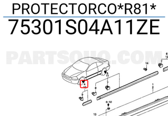 Honda 75301S04A11ZE PROTECTORCO*R81*