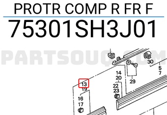 Honda 75301SH3J01 PROTR COMP R FR F