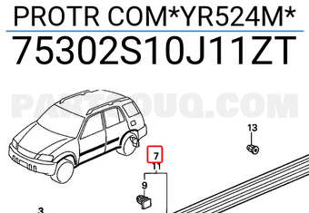 Honda 75302S10J11ZT PROTR COM*YR524M*