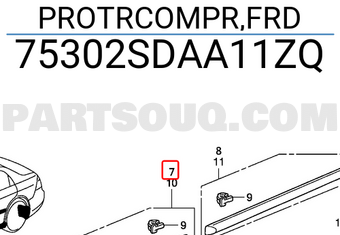 Honda 75302SDAA11ZQ PROTRCOMPR,FRD