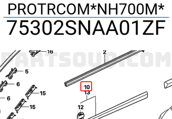 Honda 75302SNAA01ZF PROTRCOM*NH700M*