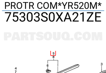 Honda 75303S0XA21ZE PROTR COM*YR520M*