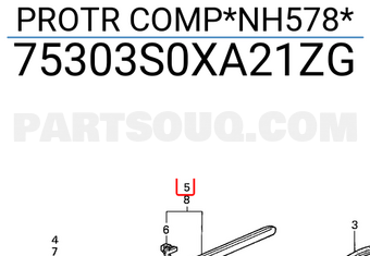 Honda 75303S0XA21ZG PROTR COMP*NH578*