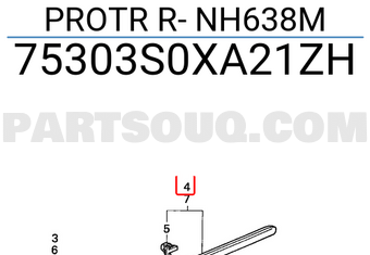 Honda 75303S0XA21ZH PROTR R- NH638M