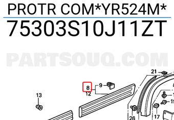 Honda 75303S10J11ZT PROTR COM*YR524M*