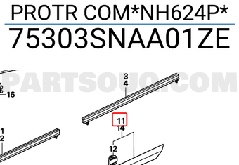 Honda 75303SNAA01ZE PROTR COM*NH624P*