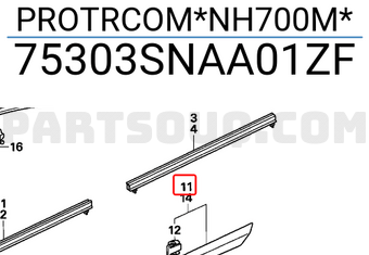 Honda 75303SNAA01ZF PROTRCOM*NH700M*