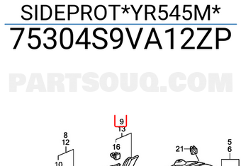 Honda 75304S9VA12ZP SIDEPROT*YR545M*