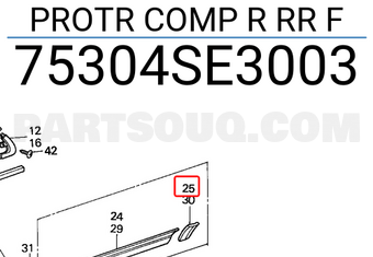 Honda 75304SE3003 PROTR COMP R RR F