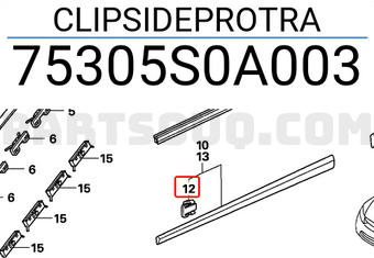 Honda 75305S0A003 CLIPSIDEPROTRA