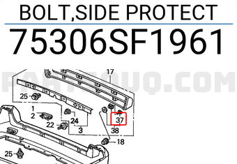 Honda 75306SF1961 BOLT,SIDE PROTECT