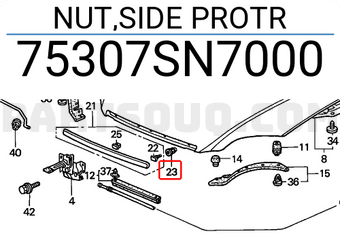 Honda 75307SN7000 NUT,SIDE PROTR