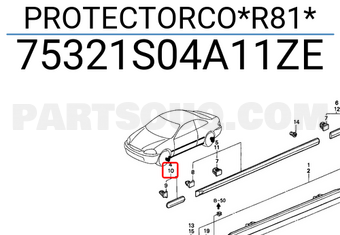 Honda 75321S04A11ZE PROTECTORCO*R81*