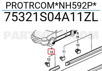 Honda 75321S04A11ZL PROTRCOM*NH592P*