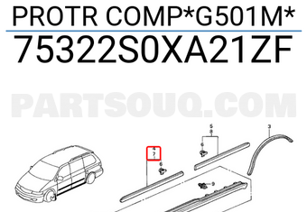 Honda 75322S0XA21ZF PROTR COMP*G501M*