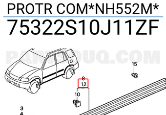 Honda 75322S10J11ZF PROTR COM*NH552M*