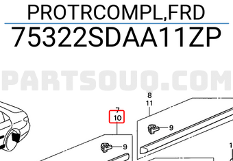 Honda 75322SDAA11ZP PROTRCOMPL,FRD