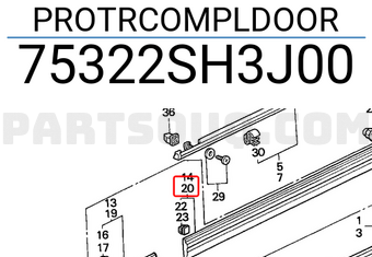 Honda 75322SH3J00 PROTRCOMPLDOOR