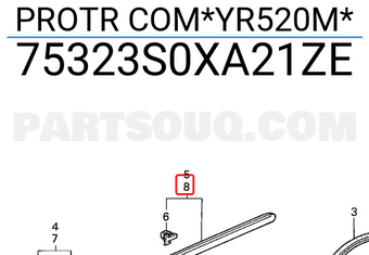 Honda 75323S0XA21ZE PROTR COM*YR520M*