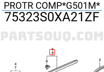 Honda 75323S0XA21ZF PROTR COMP*G501M*