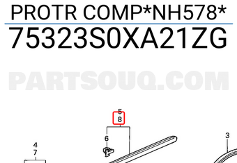 Honda 75323S0XA21ZG PROTR COMP*NH578*