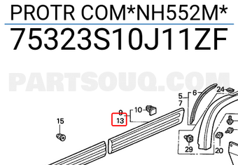 Honda 75323S10J11ZF PROTR COM*NH552M*