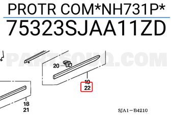 Honda 75323SJAA11ZD PROTR COM*NH731P*