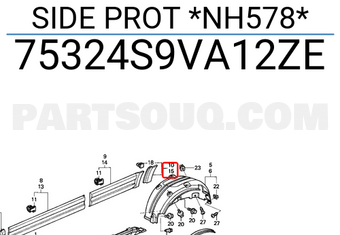 Honda 75324S9VA12ZE SIDE PROT *NH578*