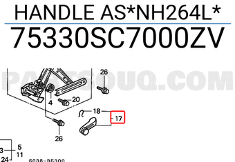 Honda 75330SC7000ZV HANDLE AS*NH264L*