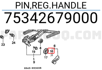 Honda 75342679000 PIN,REG.HANDLE