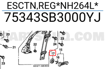 Honda 75343SB3000YJ ESCTN,REG*NH264L*