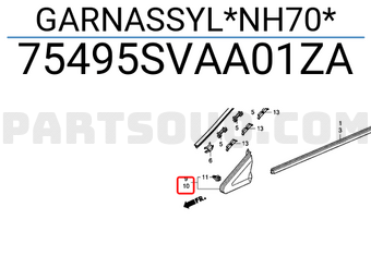 Honda 75495SVAA01ZA GARNASSYL*NH70*