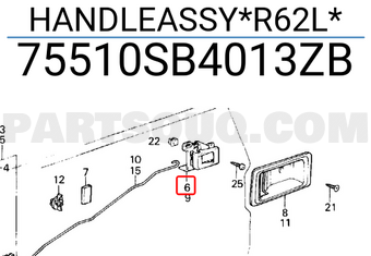 Honda 75510SB4013ZB HANDLEASSY*R62L*