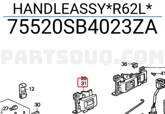 Honda 75520SB4023ZA HANDLEASSY*R62L*